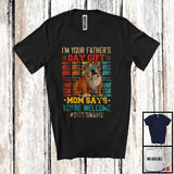 MacnyStore - Personalized Custom Name I'm Your Father's Day Gift, Vintage English Bulldog Owner, Family T-Shirt
