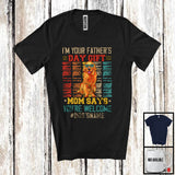 MacnyStore - Personalized Custom Name I'm Your Father's Day Gift, Vintage Golden Retriever Owner, Family T-Shirt