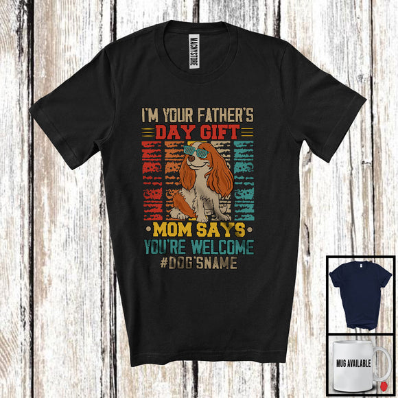 MacnyStore - Personalized Custom Name I'm Your Father's Day Gift, Vintage King Charles Spaniel Owner T-Shirt