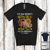MacnyStore - Personalized Custom Name I'm Your Mother's Day Gift, Floral Shar Pei Owner, Sunflowers T-Shirt