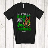 MacnyStore - Personalized Custom Name If You Shenan Once You'll Shenanigan; Joyful St. Patrick's Day Leprechaun T-Shirt