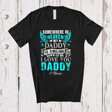 MacnyStore - Personalized Custom Name In Heaven My Daddy Is Smiling; Lovely Father's Day Wings Family T-Shirt