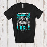 MacnyStore - Personalized Custom Name In Heaven My Uncle Is Smiling; Lovely Father's Day Wings Family T-Shirt