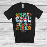 MacnyStore - Personalized Custom Name In My Cool Librarian Era; Amusing Christmas Snowman Proud Job T-Shirt
