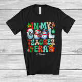 MacnyStore - Personalized Custom Name In My Cool Teacher Era; Amusing Christmas Snowman Teacher Proud Job T-Shirt