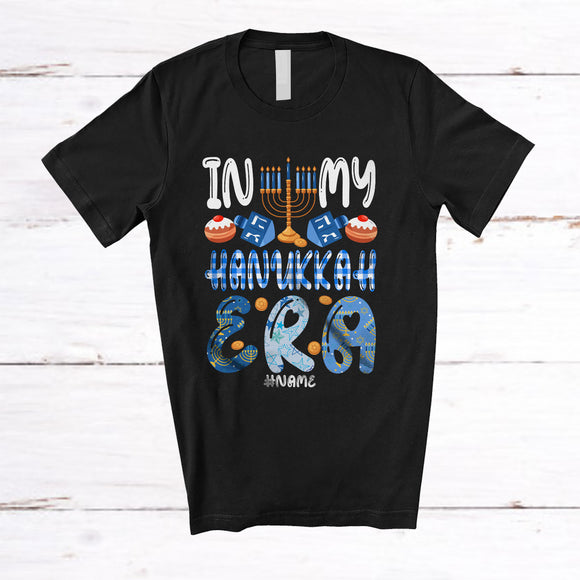 MacnyStore - Personalized Custom Name In My Hanukkah Era; Adorable Plaid Menorah Dreidel; Family T-Shirt