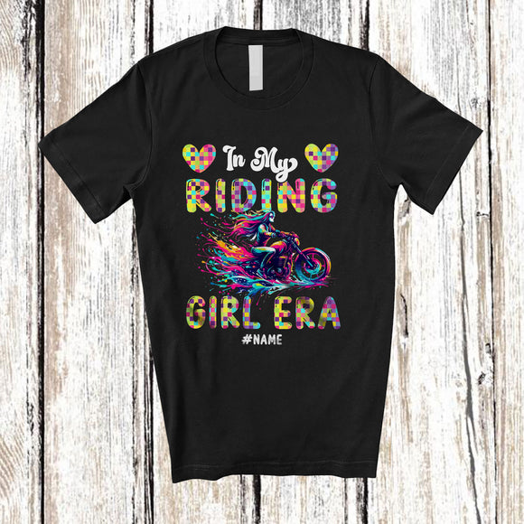 MacnyStore - Personalized Custom Name In My Riding Girl Era; Joyful Summer Riding Colorful; Women Family T-Shirt