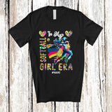 MacnyStore - Personalized Custom Name In My Softball Girl Era; Joyful Summer Softball Colorful; Women Family T-Shirt