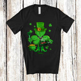 MacnyStore - Personalized Custom Name Irish Lunch Lady Shamrock; Awesome St. Patrick's Day Lucky Family T-Shirt