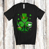MacnyStore - Personalized Custom Name Irish Phlebotomist Shamrock; Awesome St. Patrick's Day Lucky Family T-Shirt