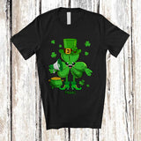 MacnyStore - Personalized Custom Name Irish Social Worker Shamrock; Awesome St. Patrick's Day Lucky Family T-Shirt