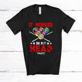 MacnyStore - Personalized Custom Name It Worked In My Head; Amusing Billiard Lover Pool Player Playing T-Shirt