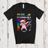 MacnyStore - Personalized Custom Name It's Gonna Be A Rainbow; Lovely LGBTQ Pride Gay Dabbing Axolotl T-Shirt