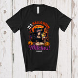 MacnyStore - Personalized Custom Name It's Halloween Witches; Lovely Custom Name Moon Witch; Family T-Shirt