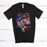MacnyStore - Personalized Custom Name It's Real 4th of July; Joyful US Flag Fishing Tools; Patriotic T-Shirt