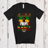 MacnyStore - Personalized Custom Name Juneteenth I'm Black Blackity; Proud Juneteenth Afro Man African T-Shirt