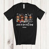 MacnyStore - Personalized Custom Name Just A Spooky Beagle; Horror Halloween Witch Skeleton Beagle Paws T-Shirt