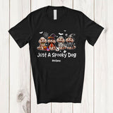 MacnyStore - Personalized Custom Name Just A Spooky Dog; Horror Halloween Witch Skeleton Poodle Paws T-Shirt