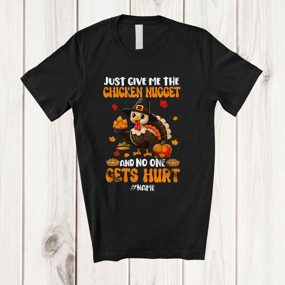 MacnyStore - Personalized Custom Name Just Give Me The Chicken Nugget; Lovely Thanksgiving Turkey Pumpkin T-Shirt