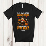 MacnyStore - Personalized Custom Name Just Give Me The Chicken Nugget; Lovely Thanksgiving Turkey Pumpkin T-Shirt