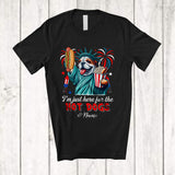 MacnyStore - Personalized Custom Name Just Here For The Hot Dogs; Proud Bulldog Liberty Patriotic T-Shirt