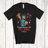MacnyStore - Personalized Custom Name Just Here For The Hot Dogs; Proud Pit Bull Liberty Patriotic T-Shirt