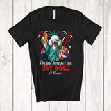 MacnyStore - Personalized Custom Name Just Here For The Hot Dogs; Proud Poodle Liberty Patriotic T-Shirt