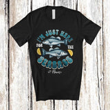 MacnyStore - Personalized Custom Name Just Here For The Seabass; Joyful Seafood Boil Party Fishing Food T-Shirt