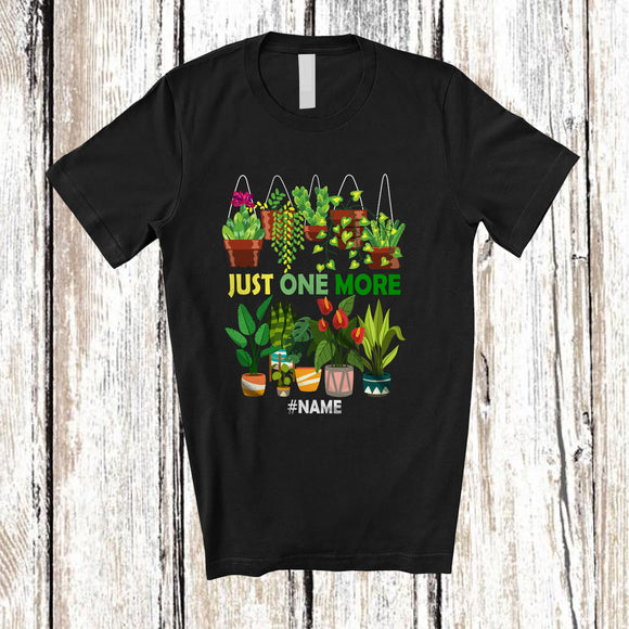 MacnyStore - Personalized Custom Name Just One More; Lovely Mother's Day Plant Lady Mom Indoor Flowers T-Shirt