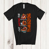MacnyStore - Personalized Custom Name Just Waiting For Thanksgiving; Lovely Fall Turkey Relax Collection; Family T-Shirt