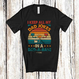 MacnyStore - Personalized Custom Name Keep Dad Jokes In A Dad A Base; Proud Father's Day Database Vintage T-Shirt