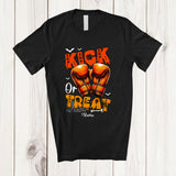 MacnyStore - Personalized Custom Name Kick Or Treat; Humorous Halloween Boxing Glover Player; Sport Team T-Shirt
