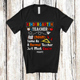 MacnyStore - Personalized Custom Name Kindergarten Teacher Definition; Amusing First Day Of School Teaching T-Shirt