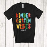 MacnyStore - Personalized Custom Name Kindergarten Vibes; Joyful First Day Of School Kindergarten Students T-Shirt