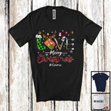 MacnyStore - Personalized Custom Name LOVE Merry Christmas; Proud Plaid Lunch Lady Tools; Jobs Careers T-Shirt