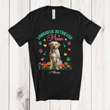 MacnyStore - Personalized Custom Name Labrador Retriever Mom; Amusing Mother's Day Flowers Paws; Family T-Shirt