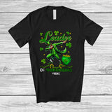 MacnyStore - Personalized Custom Name Leader Of Shenanigans; Joyful St. Patrick's Day Leprechaun Dabbing T-Shirt