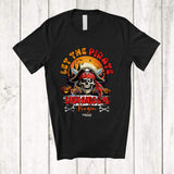 MacnyStore - Personalized Custom Name Let The Pirate Shenanigans Begin; Creepy Halloween Moon Skull T-Shirt