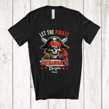 MacnyStore - Personalized Custom Name Let The Pirate Shenanigans Begin; Creepy Halloween Pirate Skull T-Shirt