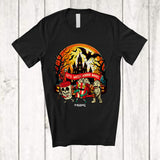 MacnyStore - Personalized Custom Name Let's Watch Horror Movies; Scary Halloween Moon Skeleton Mummy T-Shirt