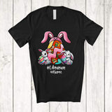 MacnyStore - Personalized Custom Name Librarian; Lovely Easter Bunny With Eggs Basket; Proud Jobs T-Shirt