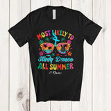 MacnyStore - Personalized Custom Name Likely To Study Dance All Summer; Joyful Summer Vacation Sunglasses T-Shirt