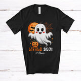 MacnyStore - Personalized Custom Name Little Boo; Lovely Halloween Moon Costume Boo Ghost; Family T-Shirt