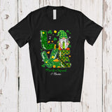 MacnyStore - Personalized Custom Name Love Barber Squad; Lovely St. Patrick's Day Gnome Leopard T-Shirt