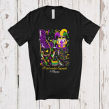 MacnyStore - Personalized Custom Name Love Bartender Squad; Lovely Mardi Gras Mask Gnome Leopard T-Shirt