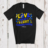 MacnyStore - Personalized Custom Name Love Doesn't Count Chromosomes; Lovely Down Syndrome Socks T-Shirt