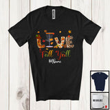MacnyStore - Personalized Custom Name Love Fall Y'All; Amazing Thanksgiving Autumn Disc Golf Player; Sport T-Shirt