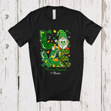 MacnyStore - Personalized Custom Name Love Nurse Squad; Lovely St. Patrick's Day Gnome Leopard T-Shirt