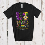 MacnyStore - Personalized Custom Name Love School Bus Driver Squad; Lovely Mardi Gras Mask Gnome Leopard T-Shirt