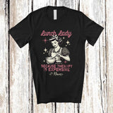 MacnyStore - Personalized Custom Name Lunch Lady Therapy Is Expensive; Humorous Women Proud Jobs T-Shirt